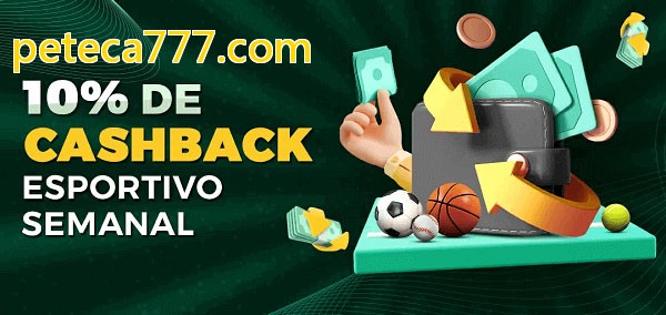 10% de bônus de cashback na peteca777.com